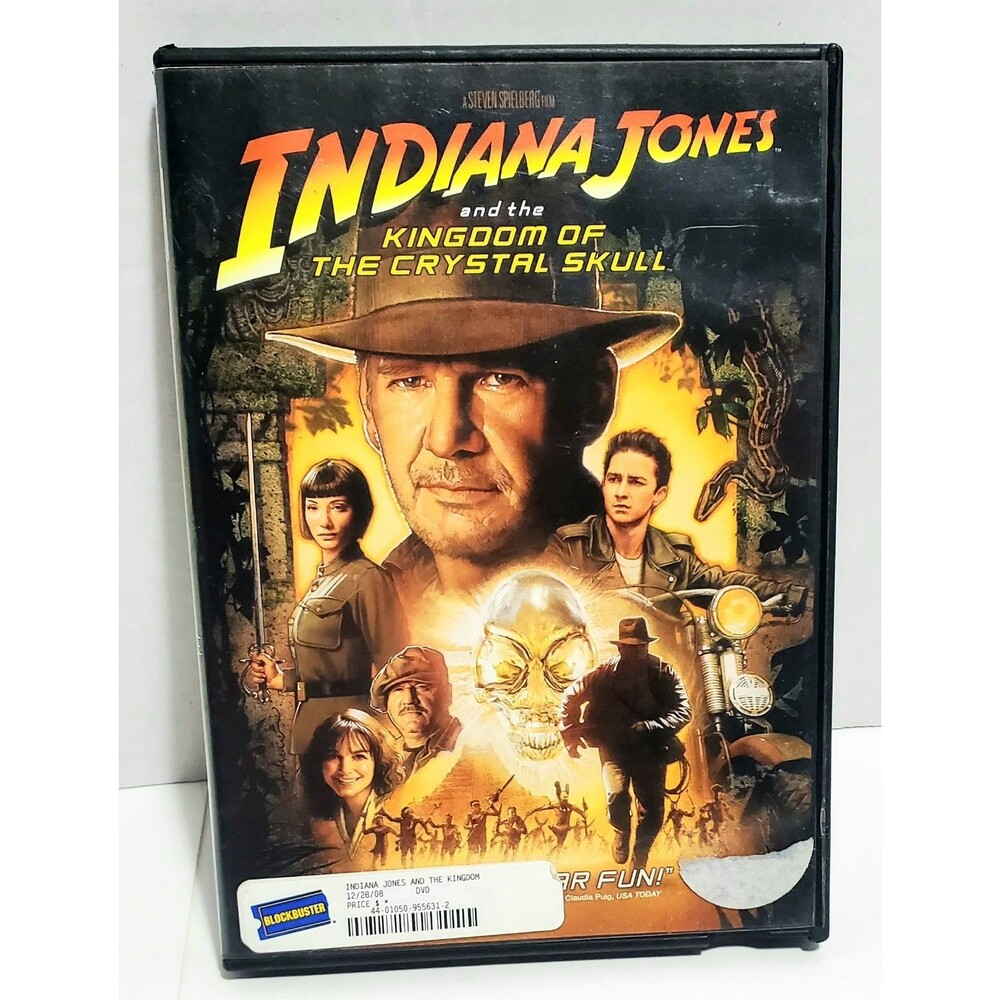 Indiana Jones Kingdom of Crystal Skull DVD Single Disc Adventure Classic